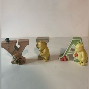 Disney Winnie the Pooh porcelain letters. Limited edition,about 3" each ,Y I H